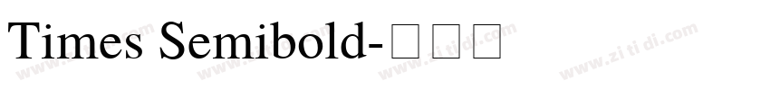 Times Semibold字体转换